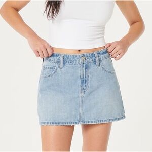 NWT Hollister Denim Mid Rise Mini Skirt
